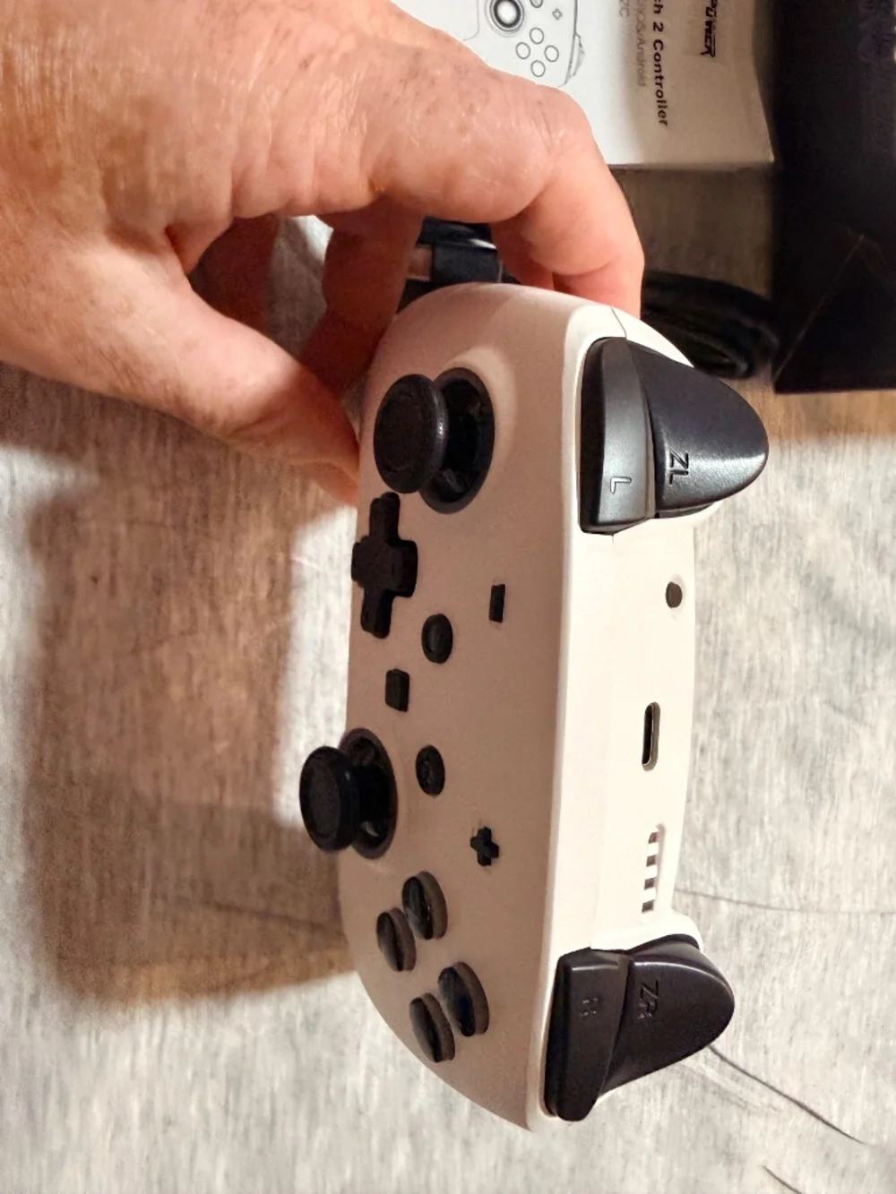 ECHTPOWER Wireless Switch 2 Controller Hall Effect RGB SP02C YS46 White